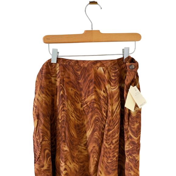 Coldwater Creek Animal Print Twirl Skirt Bronze 1X - Picture 2 of 4